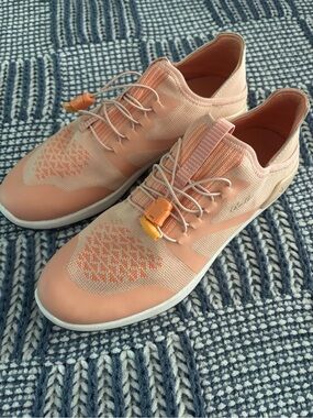 OluKai Miki Peach Knit Lace-Up Trainers Sneakers Slip On Lightweight Womens 7.5